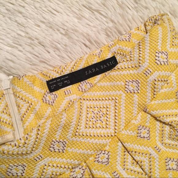 Zara Pleated Jacquart Skirt w/ Pockets 💛 - Picture 5 of 6